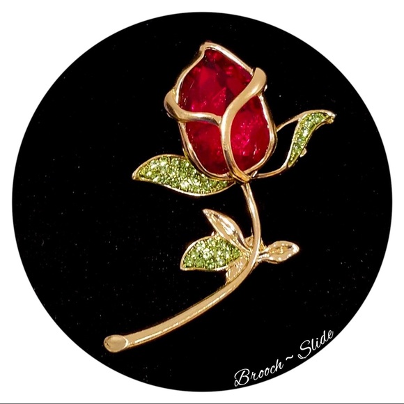 Jewelry - Red Rose Brooch/Slide